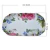 12 Inch, Fine Bone China Dinner  Plate Tray, Ceramic Oval Fish Dishes, Decorative Buffet Dishes Serving, Big Cake Tray
