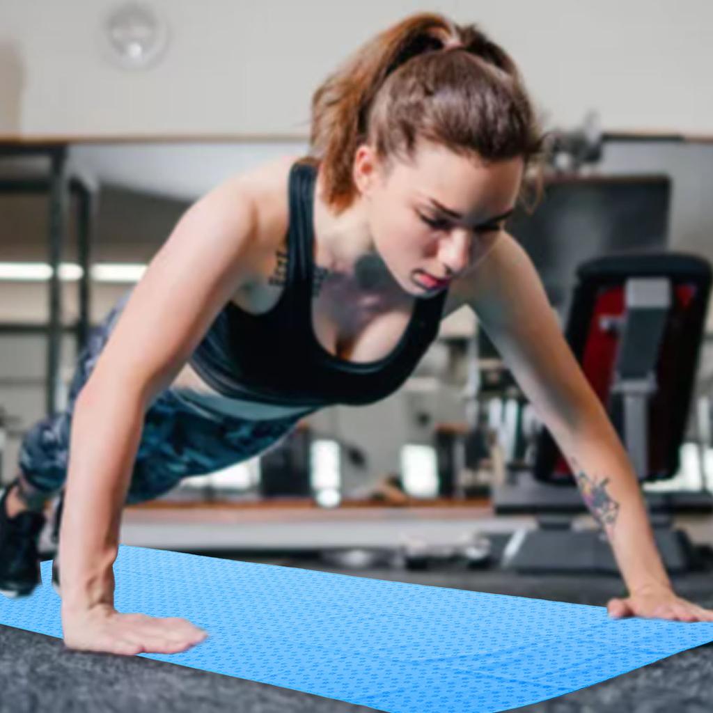 Towel Soft Microfiber Slip Resistant Sweat Absorbent   Mat Towel for Pilates Exercise Classes