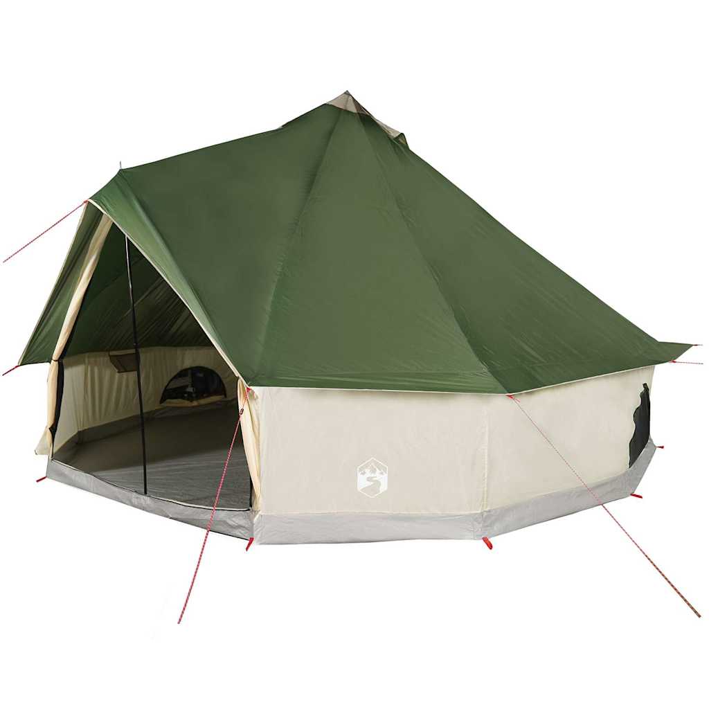 Vidaxl Tipi Family Tent, 12-Person, Green, Waterproof