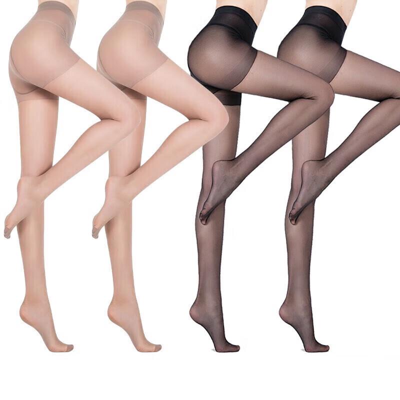 Langsha Women's Ultra-Thin Double-Sided Reinforced Crotch Pantyhose
