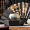 Yuanshan Ru Kiln Teacup Master Cup Light Luxury Retro High-end Business Gifts Ceramic Bubble Cup Souvenir