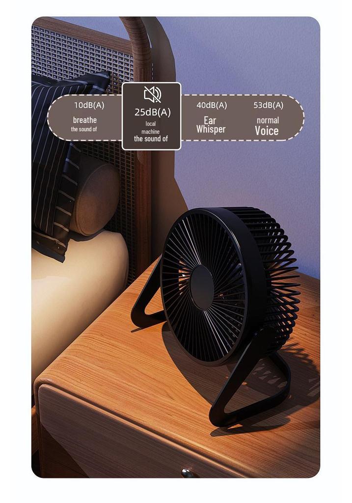 Energy-Saving USB Mini Desk Fan - Available in 5", 6", 8" Sizes - Quiet Operation for Home, Office, or Student Desk