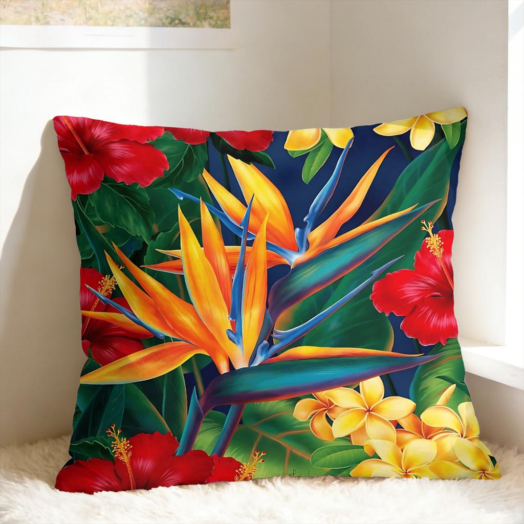 Tropical Floral Pillow Case Novelty Pillow Cover Comfy Pillowcases For Wedding Party Home Decor
