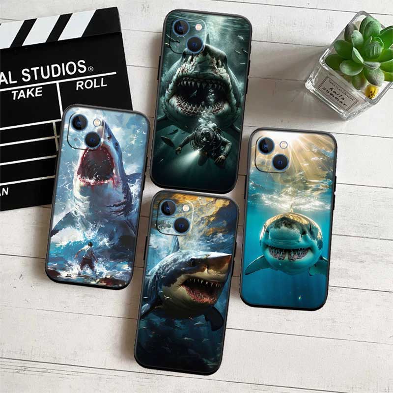 NH39 Shark Art Phone Case for Samsung Galaxy A11 A12 A13 A15 A52S A53 A55 A56 A70 A71 A72 A73 F06 F16 F56 S10 Plus S10e
