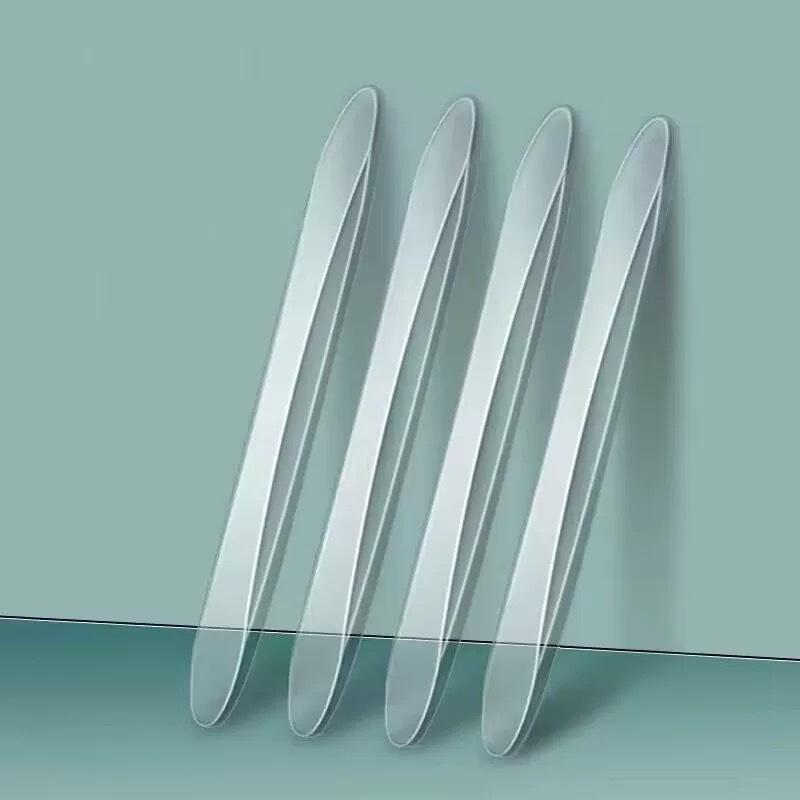 2/4Pcs Car Door Anti-Collision Strip Mirror Door Border Collision Scraping Corner Guard Silicone Protective Anti-Scratch Sticker