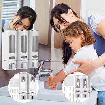2/3Pcs 400ml Soap Dispenser Wall Mounted Shower Shampoo&Conditioner Dispenser Handwashing Fluid Dispenser Bathroom Accessories