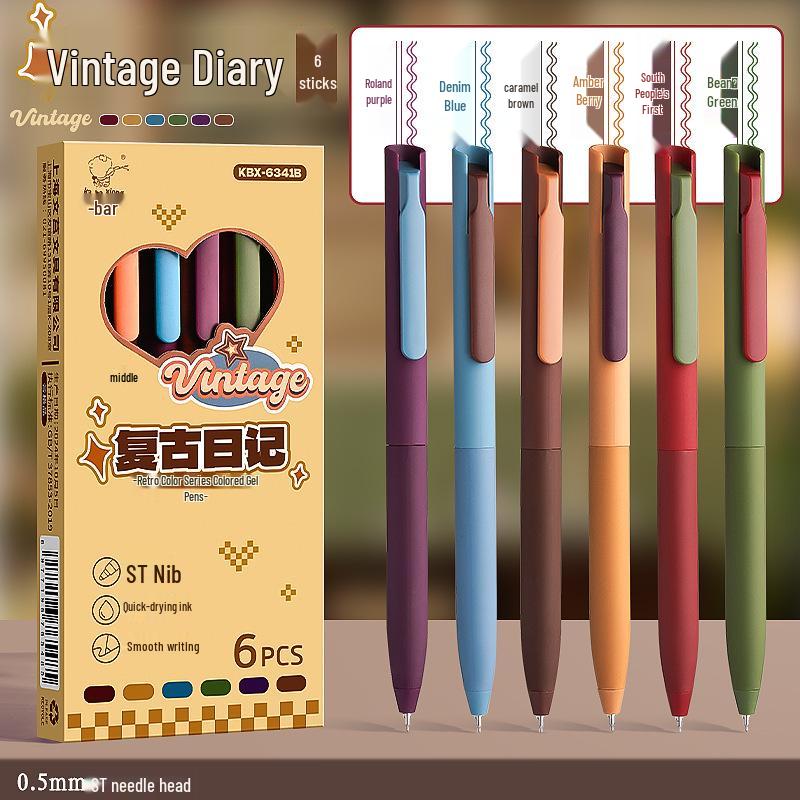 High-Quality Quick-Dry Student Push-Button Pen for Note-Taking & Signing