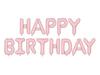 Folienballon Happy Birthday, 340x35cm, Rosa