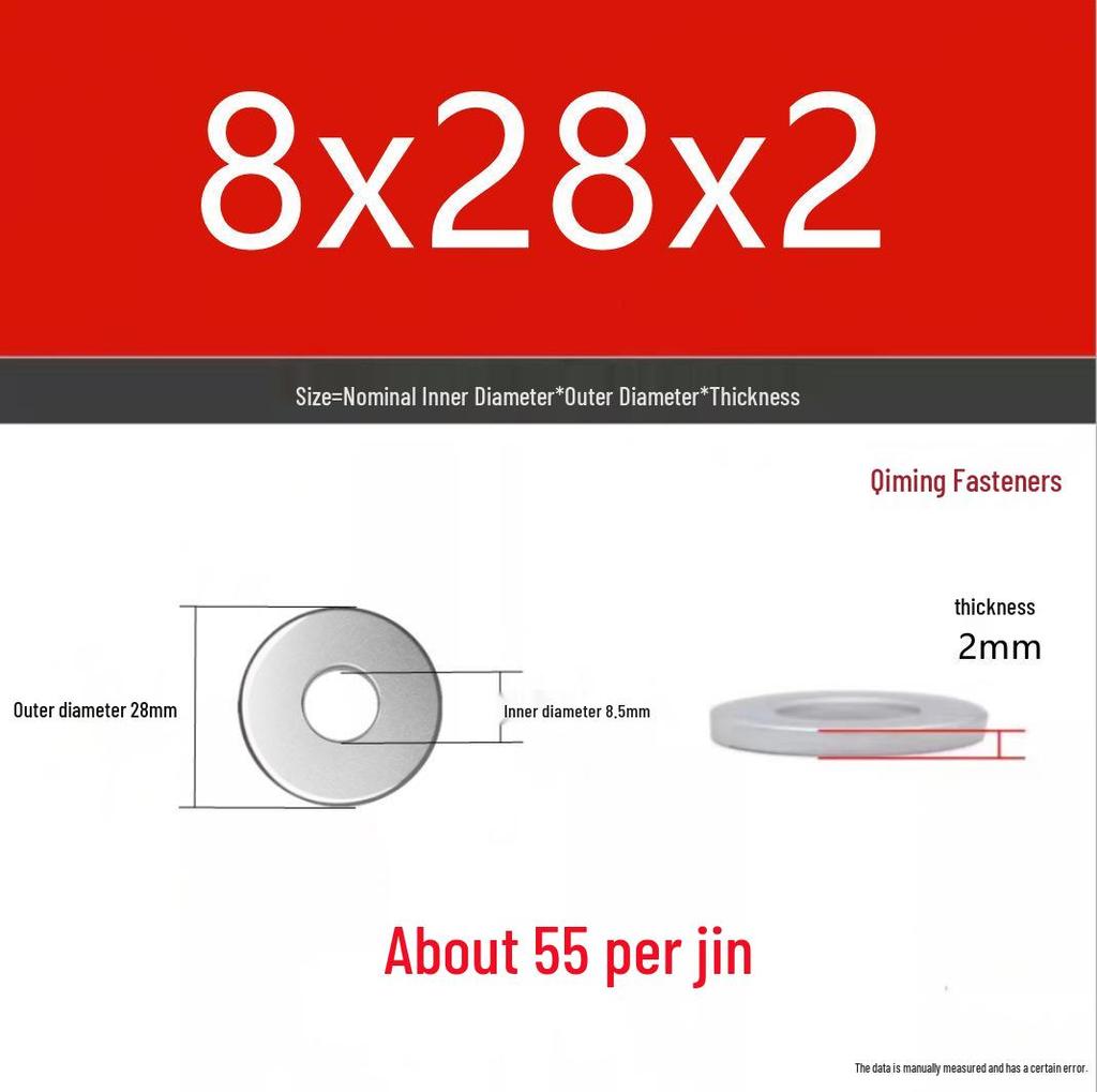 4.8 Grade Galvanized Iron Flat Washer M3-M40 Oversized Metal Screw Gasket Washer