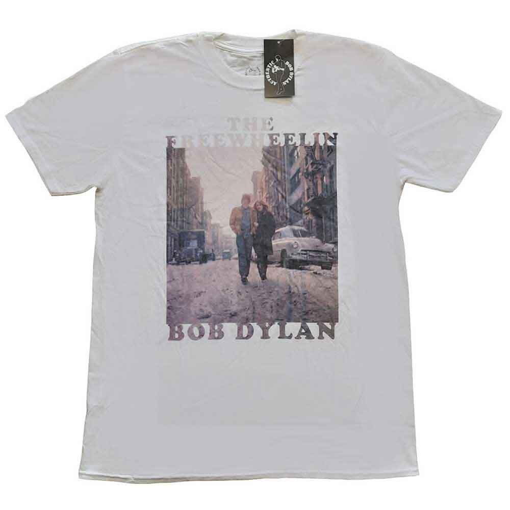 Bob Dylan The Freewheelin  T-Shirt White New Unisex T-Shirt L