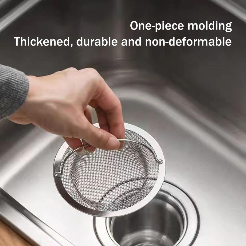 1Pcs Stainless Steel Kitchen Sink Filter Kitchen Garbage Food Residue Dishsink Filter With Handle Metal Sink Strainer