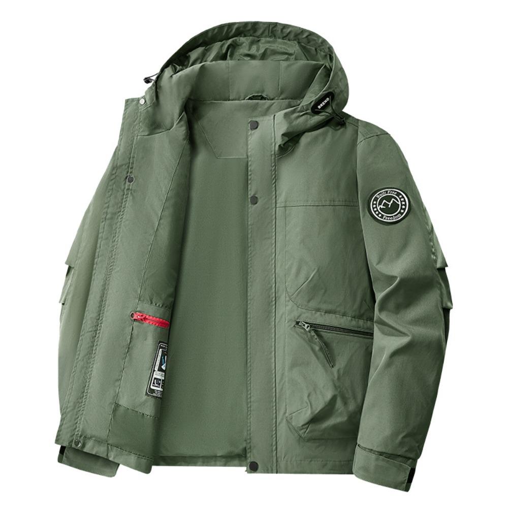 Winter Multiple Pockets Man Coats Loose Leisure Solid Windproof Tops New Man Coat Autumn Coats Man