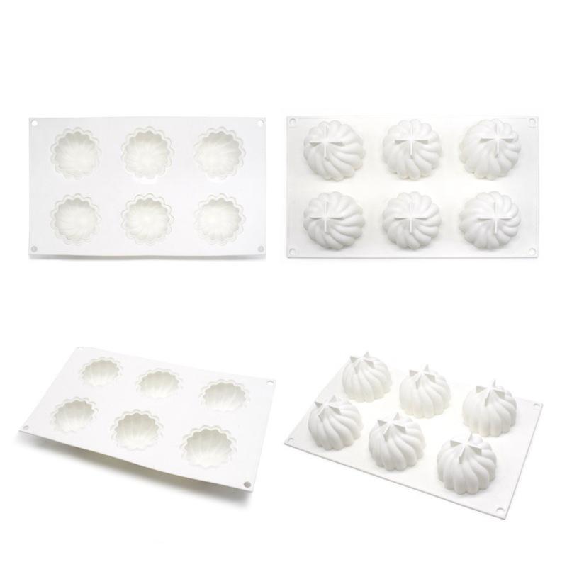 1 Pc 6 Steamed Buns, Cookies, Ice Cream Mousse Mold, Small Whirlwind, Small Onion Head Cake, Silicone Mold, Chocolate Mold