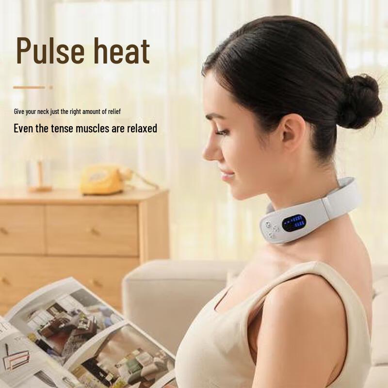 WJ Wiederaufladbares Zervikales Nackenmassagegerät mit Heißkompresse und Stimme