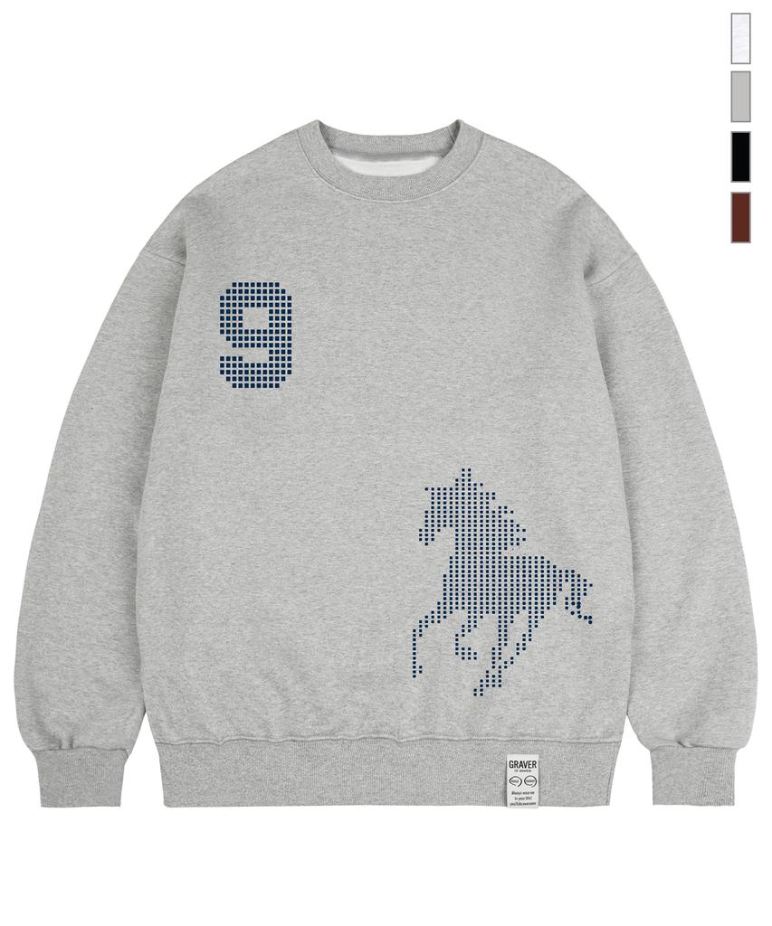 GRAVER [Unisex] 9 Horse Sweatshirt_4 Colors