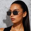 3Pcs Sets Frameless Small Rectangle Sunglasses Women Metal Frame Driving Sun Glasses Men Anti Uv Gradient Eyewear Uv400