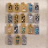 MamacitaSlay 316L Stainless Steel Shell Zircon Tarot Card Charms Necklace Earrings DIY Pendant Waterproof Jewelry Accessories