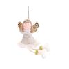 Cute Christmas Tree Hanging Charms Angel Ornaments, Plush Doll Pendant, Xmas Decorative Pastel Color Decor Ornaments for Home Holiday