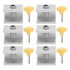 10Pcs Sliding Window Lock Aluminum Adjustable Easy Installation Window Security Stoppers with Keys