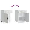 Porto Kitchen Base Cabinet High Gloss White Particleboard