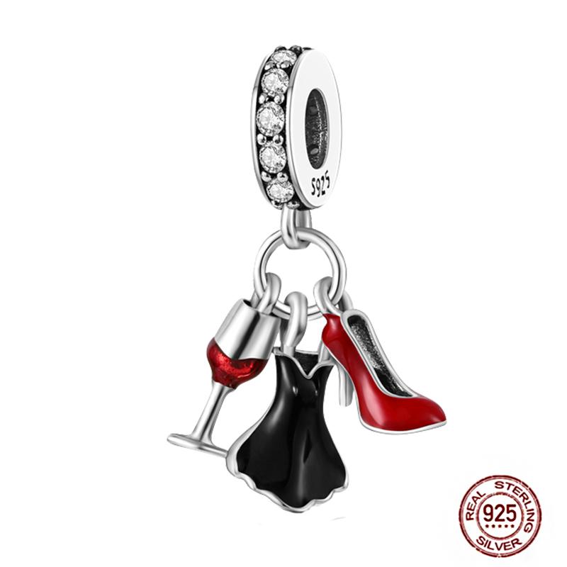 Fits Original Red Colorful Charmscopper Love Heart Bike Travel Race Car For Women Bracelet Christmas Gift Beads Diy Jewelry