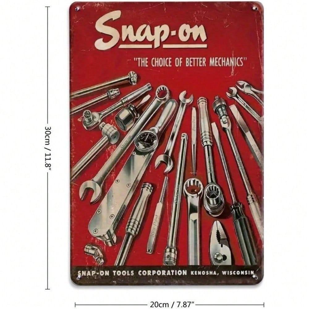 Vintage Metal Poster Garage Wall Art 12x8 inch