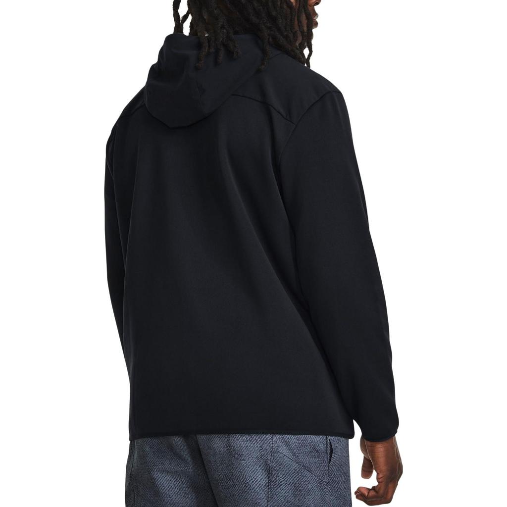 Under Armour Solid Color Casual Zip-Up Hoodie Men Black 1378824-001