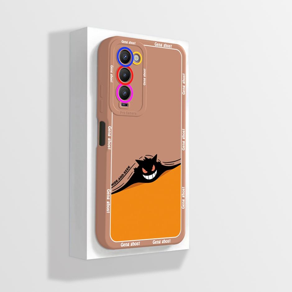 For Tecno Camon 18 18P Case CH6 CH7 Soft Silicone Phone Cover for Camon 18 Camon18 P Camon18P Cases Straight Edge Bumper Fundas