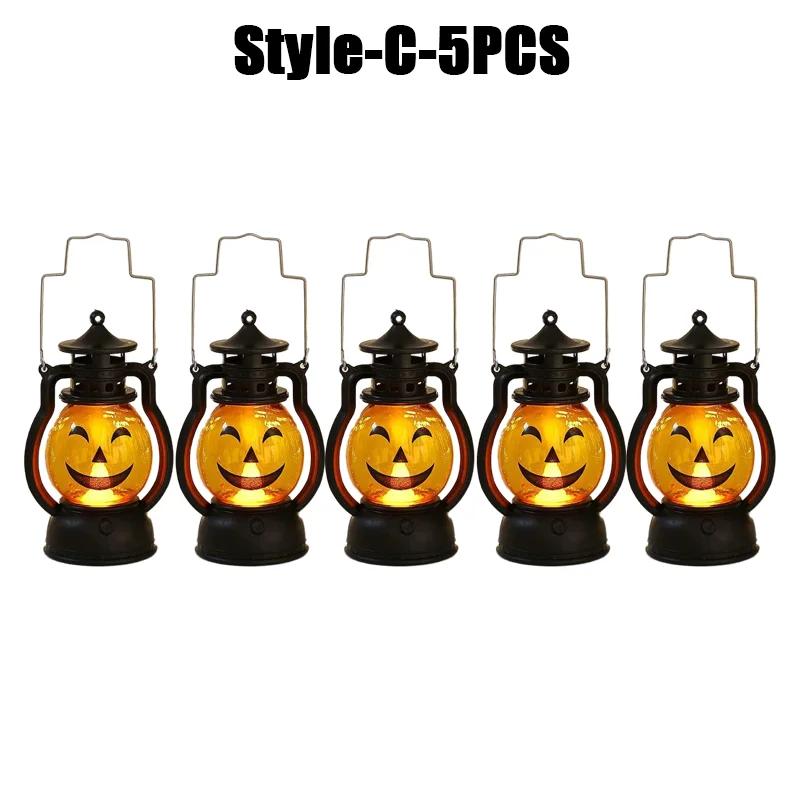 Halloween Pumpkin Lantern Skull Head Decor Pony Light Bar Party Prop for Spooky Atmosphere Celebration Decoration