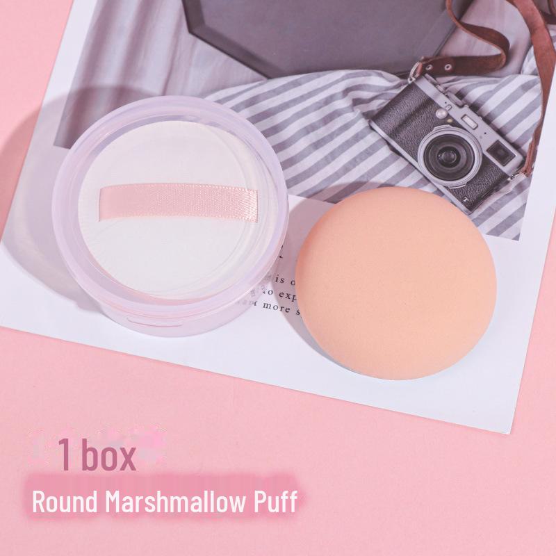 Doppelverwendbarer Marshmallow Luftkissen Puderquaste mit Aufbewahrungsbox