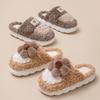 Cotton slippers home autumn and winter wool slippers warm velvet cotton shoes soft platform shoes couple cotton mop