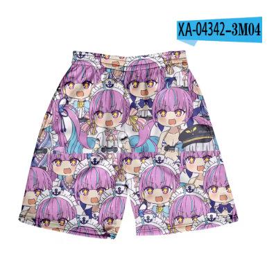 2025 HOLOLIVE virtual live streaming host 3D printing summer men s casual shorts Harajuku cute beach shorts XS