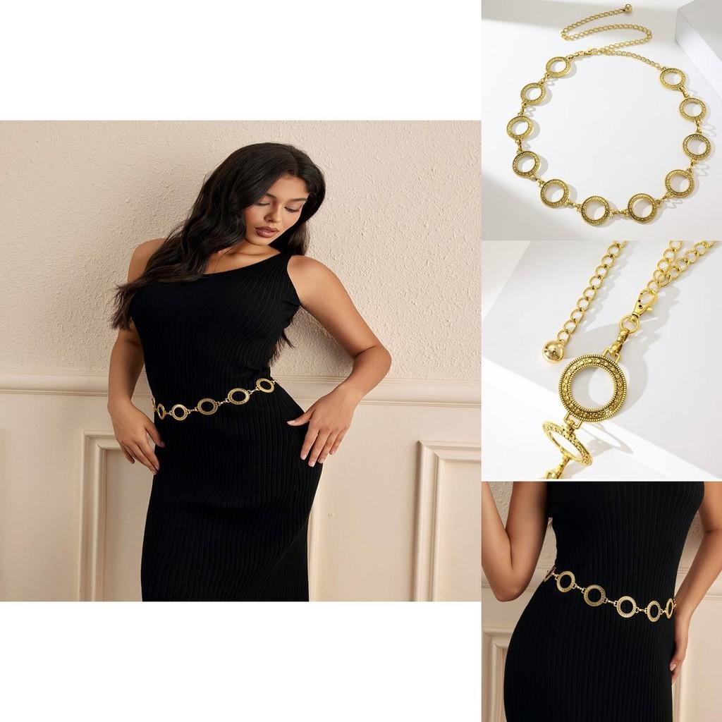 Bohemian Metal Waist Chain For Women With Carved Ornament For Festival Outfits