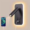Minimalist LED Wall Mounted Reading Light Rotatable Bedside Wall Lamp Bedroom Decorative Wall Sconce Spotlight