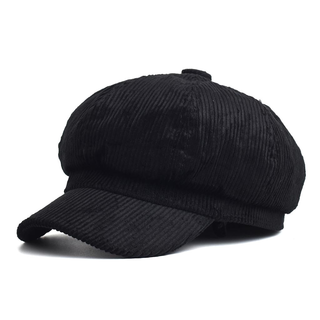 Vintage English Newsboy Cap - Women's Octagonal Beret | Baker Boy Hat for Autumn & Winter