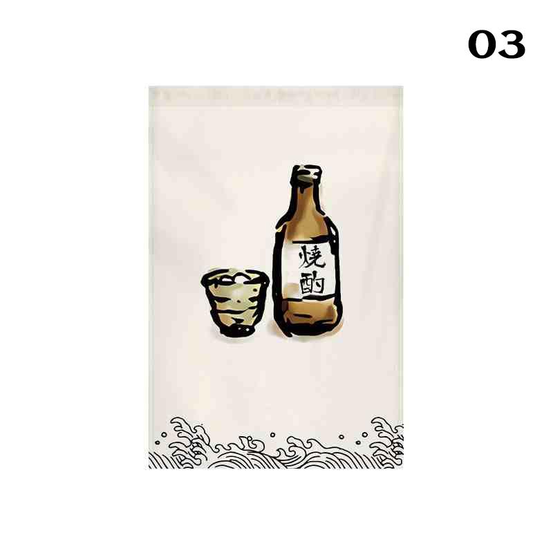 Japanese Style Door Head Half-curtain Kitchen Partition Cuisine Izakaya Sashimi Seafood Bistro Restaurant Decor Short Curtains