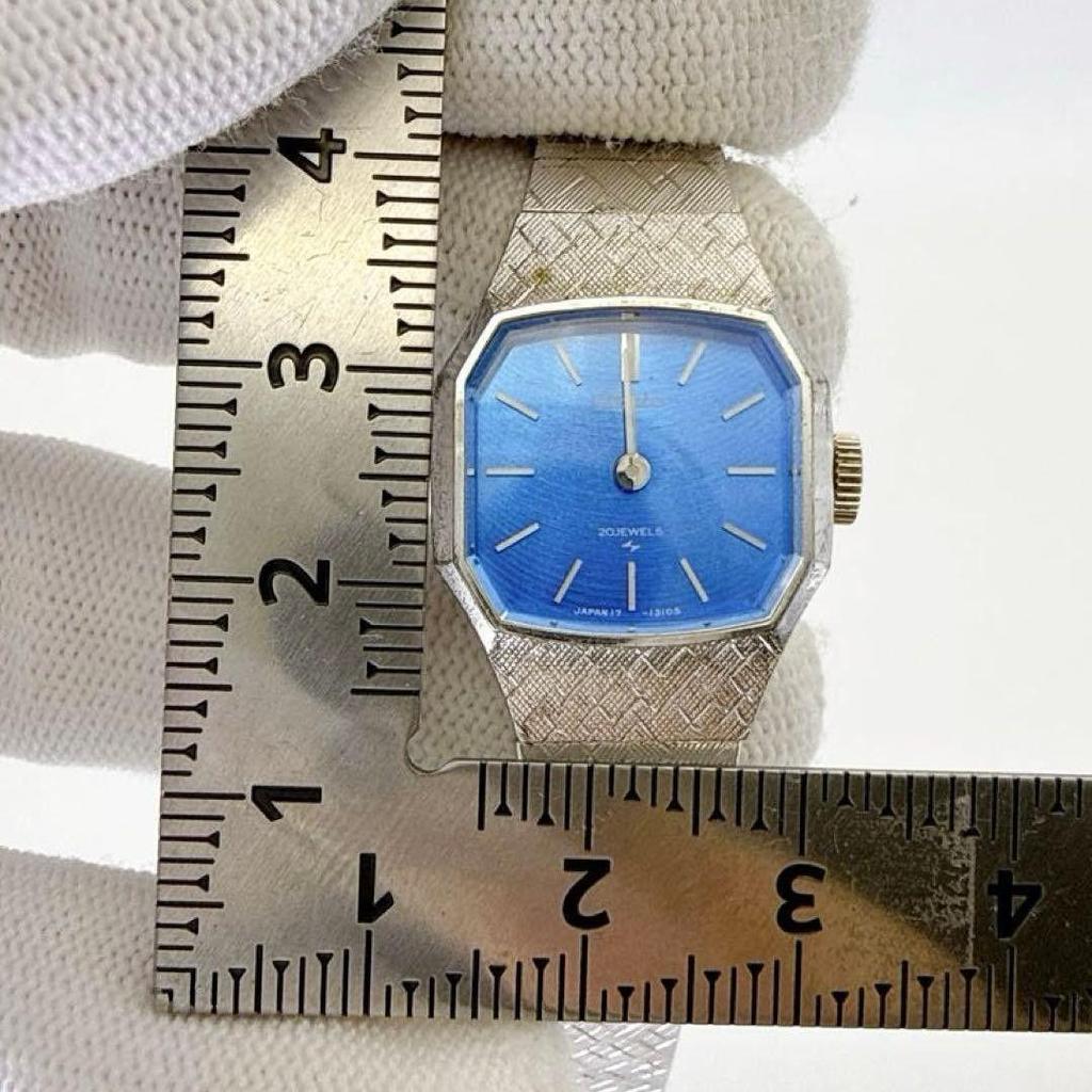 Used Working item Seiko manual winding ladies watch vintage blue dial rare manual winding SEIKO Vintage