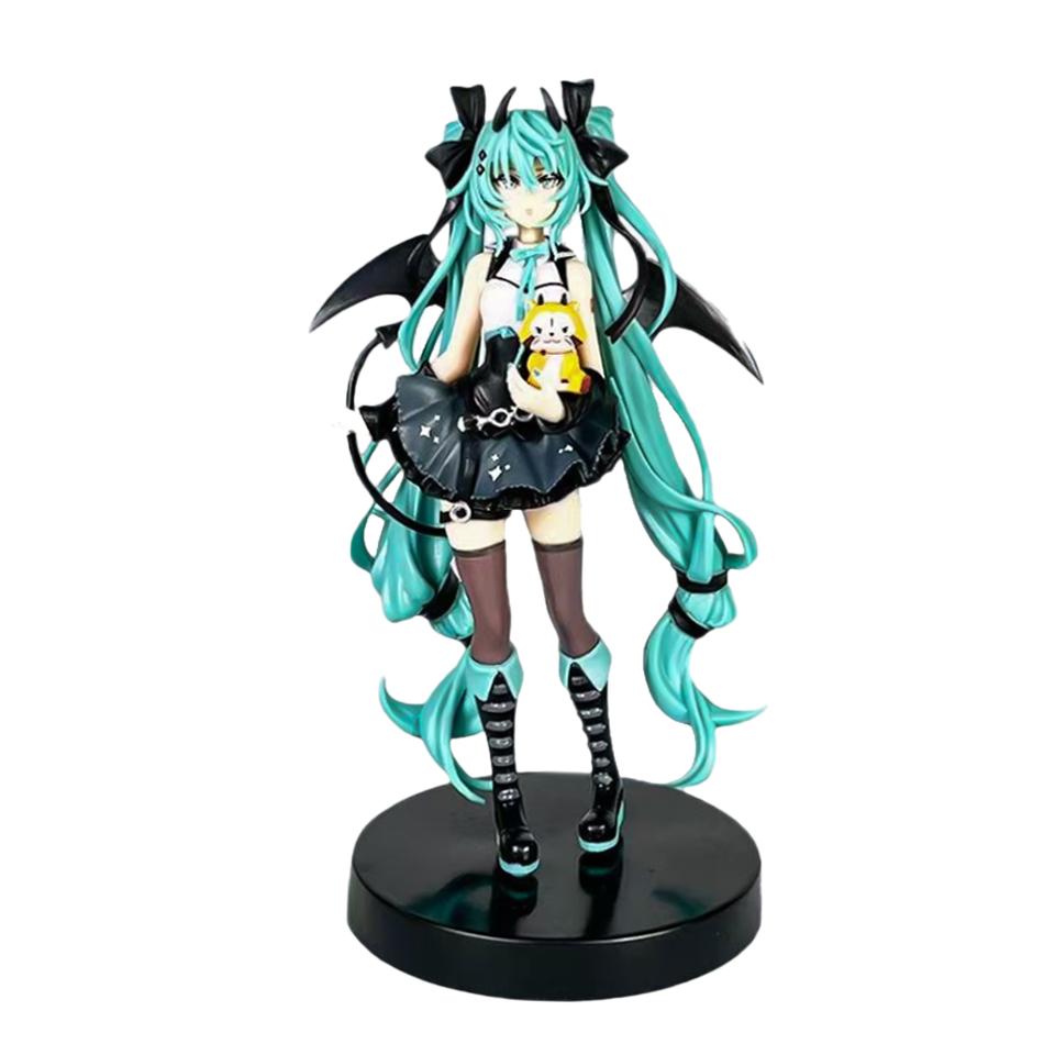 17CM Anime Hatsune Miku X Cinnamoroll Figure Anime Peripheral Collectible Models Decorative Decorations Children Kawaii Gift