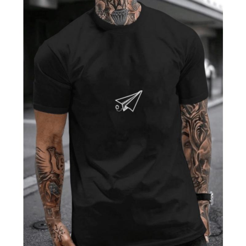 Men's 3D Pattern T-shirt Short-sleeved T-shirt 3D Printed Round Neck Shirt Retro Retro Casual Street