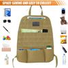 Molle Car Seat Back Organizer, Vehicle Panel Car Seat Back Cover Khaki-1 Pc