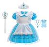 Princess Dress Set For Girls, With Crown, Magic Wand, Neck
