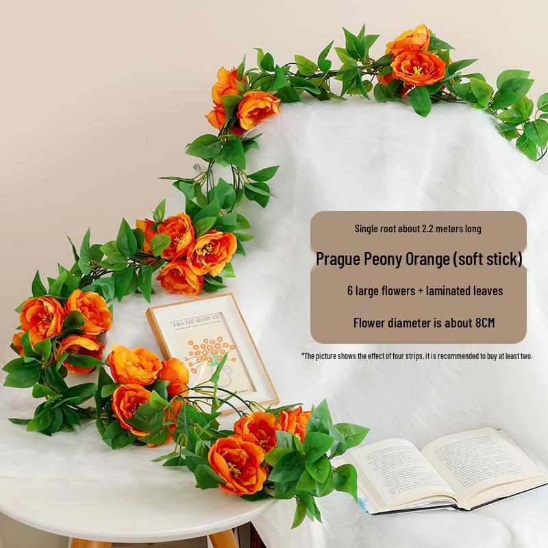 Artificial Rose Vine Hanging Basket and Arch Decoration