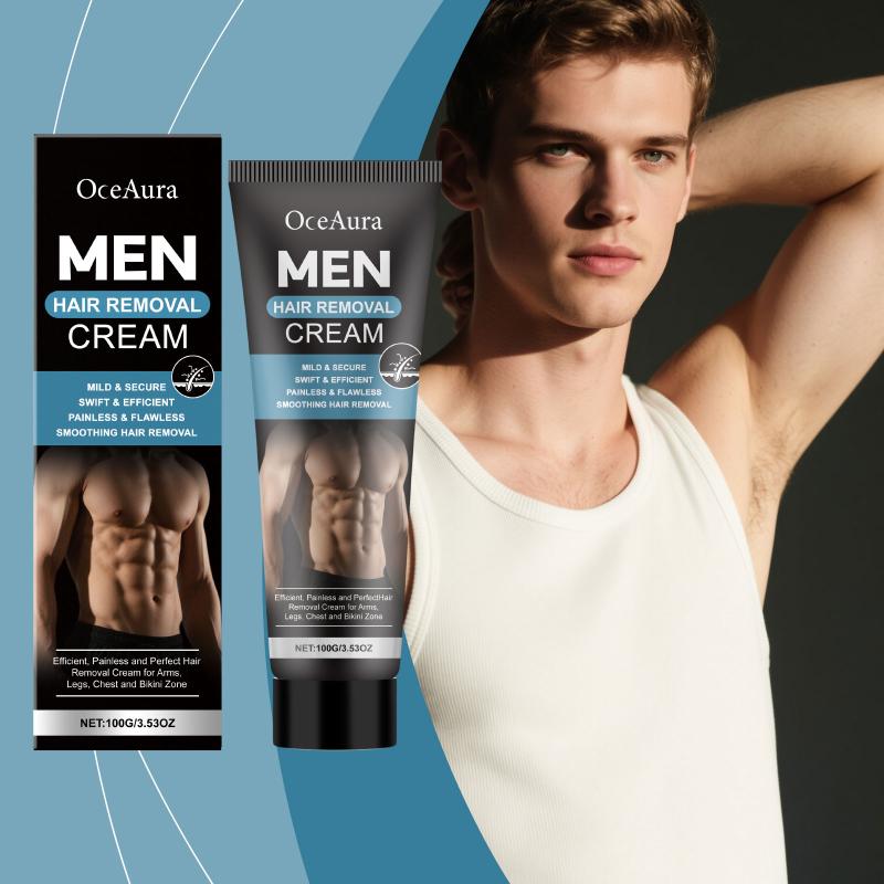 OceAura Men's Gentle Moisturizing Hair Removal Cream Cleanses The Hair On Men's Bodies And Legs