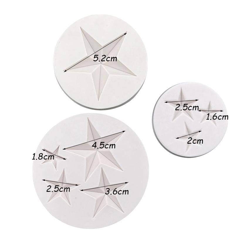 Formă Stea Silicon Sugarcraft Ciocolată Brioșă Formă de Copt Fondant Instrumente Decorare Tort