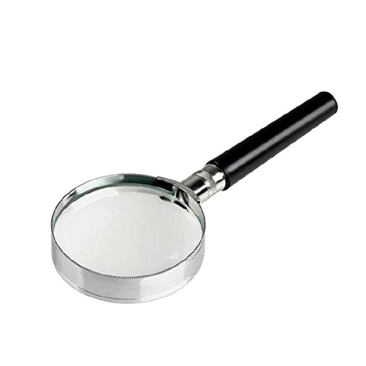 Handheld Magnifier Glass Lens Nonslip Handle 50mm 60mm 75mm 90mm 100mm Size Easy To Carry Magnifying Glass