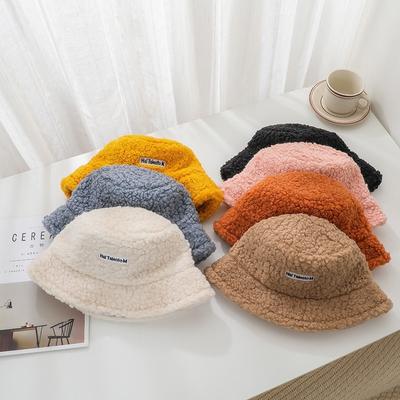 Autumn And Winter Lamb's Wool Fisherman Hat Trend Warm Hat Women's Hat Padded And Thickened Winter Hat