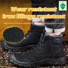 Winter Work Safety Boots Men Women Warm Plush Steel Toe Safety Shoes Puncture-Proof Security Protection Work Shoes Footwear