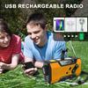 Emergency Crank Weather Radio with Solar Panel NOAA/FM/AM Portable Survival Radio Large Decibel SOS Signal Reception Radio