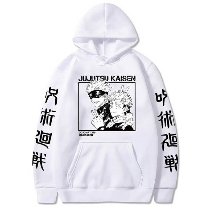 Anime mikiny Jujutsu Kaisen Pánská Mikina Harajuku Unisex Móda Běžné Hoody Pánské Streetwear Yuji Itadori Tištěný top