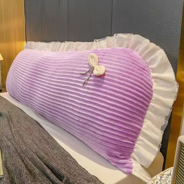 Solid colored plush headboard cushion Rectangular sofa large backrest Bed pillow, headboard soft bag, princess removable and washable pillows
